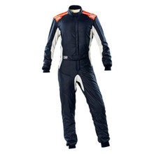 OMP Racing IA0-1860-A01-249-60 - OMP One-S Overall Navy Blue/F Orange - Size 60 (Fia 8856-2018)