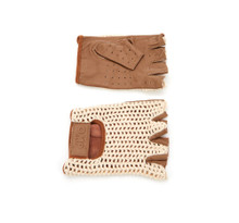 OMP Racing IB0-0747-A01-010-L - OMP Tazio Vintage Glove Cream/Brown Leather - SizeL