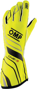 OMP Racing IB0-0770-A01-099-XL - OMP One-S Gloves Fluorescent Yellow - Size XL Fia 8556-2018