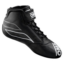 OMP Racing IC0-0822-A01-071-37 - OMP One-S Shoes Black/White/Silver - Size 37 (Fia 8856-2018)