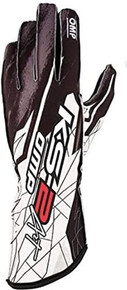 OMP Racing KB0-2748-A01-076-006 - OMP KS-2 Art Gloves Black/White - Size 6 (For Children)