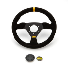 OMP Racing OD0-1975-071 - OMP Trecento Steering Wheel - Small Suede (Black) Leather