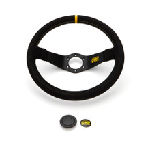 OMP Racing OD0-1951-071 - OMP Rally Dished Steering Wheel 350mm - Small Suede (Black)