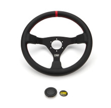 OMP Racing OD0-1980-073 - OMP WRC Steering Wheel Black/Red Leather
