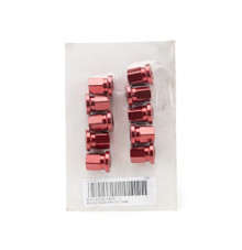 Pem QCC0119SK-10 - Cover Nuts For QC Rear Short Red 10 Pack