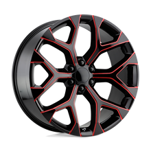 Performance Replicas 176MR-2295824 - Pr176 22X9 Gloss Black Red Milled