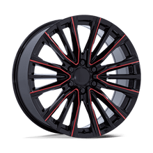Performance Replicas PR223BQ26106128 - Pr223 26X10 Gloss Black Milled Red