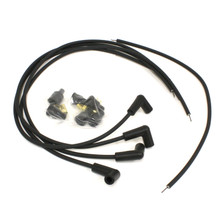 Pertronix 704190 - Flame-Thrower Spark Plug Wires 4 cyl Universal 90 Degree Black
