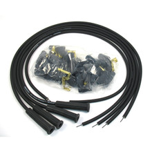 Pertronix 804280 - Flame-Thrower Spark Plug Wires 4 cyl 8mm Universal 180 Degree Black