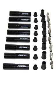 Pertronix 8562HT-8 - Black Ceramic Spark Plug Boot Straight Set of 8 includes silicone plug and wire bushings, stainless steel spark plug terminals and high temp ceramic boots