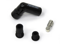 Pertronix 8561HT-8 - Black Ceramic Spark Plug Boot 90 Degree Set of 8 includes silicone plug and wire bushings, stainless steel spark plug terminals and high temp ceramic boots