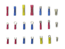 Pertronix A2011 - Ignition Heat shrink Terminal kit  (165pcs). Contains Ring and Spade terminals; Butt connectors; Female and Male disconnects;Closed end connectors for 22-10 AWG wire(Red,Blue,Yellow).3:1 shrinkage ratio;