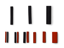 Pertronix A2010 - Ignition Dual Wall Heat Shrink Tube Kit 106 pcs. Contains, Red and Black sleeves tube sizes from 1/8" up to 1/2" in 3" Lengths. Made of Polyolefin, Waterproof, Shrink Ratio 3:1, Rated up to 600V, and Temp. rated at -49° to 257°F
