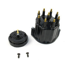 Pertronix D600710 - REPLACEMENT CAP AND ROTOR KIT FOR 8-CYLINDER FLAME-THROWERBILLET DISTRIBUTORS. BLACK MALE STYLE CAP