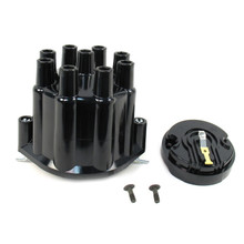 Pertronix D600700 - REPLACEMENT CAP AND ROTOR KIT FOR 8-CYLINDER FLAME-THROWER BILLET DISTRIBUTORS. BLACK FEMALE STYLE CAP
