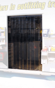 Pit-Pal Products TVS4X7 - Door Strip Vinyl 4ft x 7ft Tinted Amber
