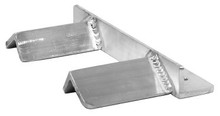 Pit-Pal Products 268 - Tool Box Chock - Floor Mount - Aluminum - Natural - Pair