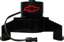 Proform 141-674 - Electric Engine Water Pump Aluminum Black with Bowtie Logo Fits BB Chevy Chevrolet Performance Parts