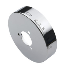 Proform 141-725 - Engine Harmonic Balancer Cover For SB Chevy using 6-3/4 Inch Damper Chrome Chevrolet Performance Parts