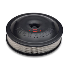 Proform 141-692 - Engine Air Cleaner Kit Super-Light 14 Inch Alunimum Black Bowtie/Chevy Logo Chevrolet Performance Parts