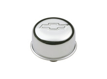 Proform 141-616 - Engine Valve Cover Breather 3 Inch Diameter Chevy Logo Push-In Style Chrome Chevrolet Performance Parts