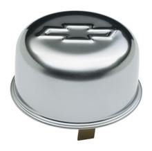 Proform 141-617 - Engine Oil Breather Cap Push-On Style 1.82 Hole Embossed Bowtie Logo Chrome Chevrolet Performance Parts