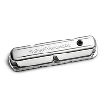 Proform 440-301 - Engine Valve Covers Steel Chrome Direct Connection Logo Fits LA/Small Block Engines