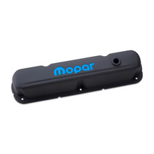 Proform 440-751 - Engine Valve Covers Steel Black Crinkle Mopar Emblem LA/Small Block Engines