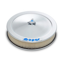 Proform 440-906 - Carburetor Air Cleaner Kit 14 Inch Diameter Blue MOPAR Emblem Chrome