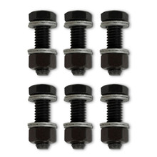 Proform 66757 - Wedge-Locking Collector Bolts And Nuts 3/8 Diameter X 1.25 Inch Black Finish 6 Pcs