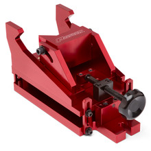 Proform 66772 - Engine Piston Vise Heavy Duty Multiple Angle Fits Up To 4.6 Inch Diameter Engine Pistons Billet Aluminum Red Anodized