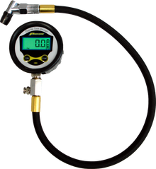 Proform 67395 - Digital Tire Pressure Gauge 0-60 PSI Range 0.1 PSI Increments Backlit Screen Single Bleed Button 360 Degree Swivel Air Chuck Fitting