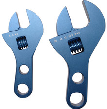 Proform 67722 - Adjustable AN Fitting Wrench Set Aluminum Compact Stubby Design Blue Anodized