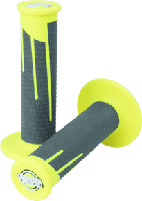 ProTaper 021686 - Full Diamond Clamp-On Grips - Neon Yellow/Dark Gray