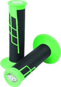 ProTaper 021658 - Clamp-On 1/2 Waffle Grips - Neon Green/Black