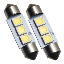 ORACLE Lighting 5205-001 - 37MM 4 LED 3-Chip Festoon Bulbs (Pair) - Cool White