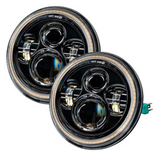 ORACLE Lighting 5769-123 - 07-18 Jeep Wrangler JK Switchback LED Halo Headlights - Amber/White - Switchback