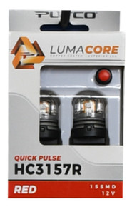 Putco HC3157R - LumaCore 3157 Red - Pair (x3 Strobe w/ Bright Stop)
