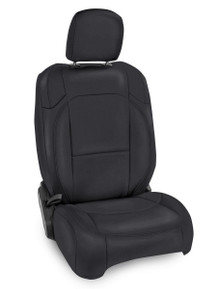 PRP Seats B040-02 - Front Seat Covers for Jeep Wrangler JLU 4 Door Jeep Gladiator JT with Molle Back Pair All Black