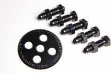 Radium Engineering 20-0128-01 - Fuel Surge Tank 6AN Bulkhead Plate w/ Fittings and Nuts