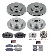 PowerStop KCOE6305 - OE Stock Replacement Low-Dust Ceramic Brake Pad; Rotor and Caliper Kit