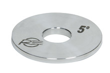 Re Suspension RE-BR-WASHER-5 - Tapered Washer - Bump Stop Divider - 2 in OD - 0.625 in ID - 5 Degree Taper - Aluminum - Clear Anodized - Each
