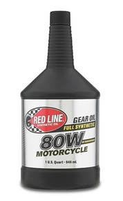 Red Line 42704 - 80W Motorcycle Gear Oil Synthetic With Shockproof 1 Quart  Oil