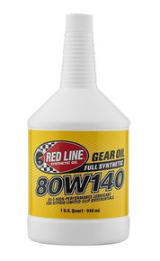 Red Line 58104 - 80W140 Gear Oil Synthetic GL-5 Differential Gear Oil 1 Quart  Oil