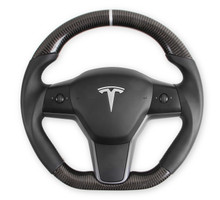 Rekudo RK950-01 - Steering Wheel - Carbon Fiber with Leather Grips