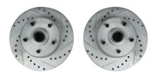Right Stuff Detailing BR02ZDC - Front Rotor  Drilled & S lotted  Zinc Washed  Pr
