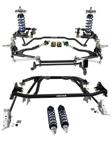 Ridetech 12280301 - TQ Coil-Over System For 1961-1965 Falcon Front And Rear TQ Coil-Overs Front Upper And Lower Strongarms Truturn Rear 4-Link And Front Sway Bar 4-Link Setup Is Weld On Bar Mounts For 3 Inch Axle Tube