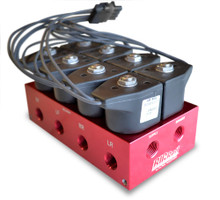 Ridetech 30154700 - Bigred Analog 4 Way Air Suspension Control System W/ 5 Gallon Tank 2 Air Compressors 5 Gallon Tank Bigred Electric Valve 3/8 Inch Airline Fittings And A Control Panel W/ 4 Electric Switches And 2 Dual Needle Gauges