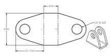 Ridetech 90000076 - 4-Link Rod End Bracket .875 Inch Wide For 3/4 x 5/8 Inch Heim