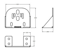 Ridetech 90000002 - Bolt-On Rear Upper Air Spring Bracket3/16 Mild Steel 3x5.5x7 Inch Powder Coated Black